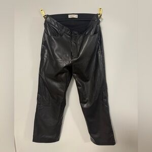 Abercrombie Black Leather Pants